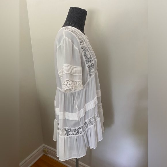 MAEVE Women’s White Lace Tunic Size: M (Anthropologie) - Picture 7 of 8